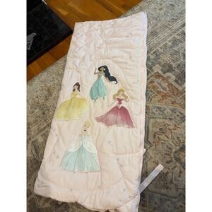 Pottery Barn Kids Disney Princess Sleeping Bag Pink Mat Cinderella Belle Ariel